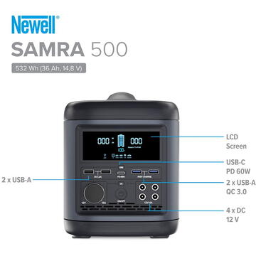 Baterie externa Newell Portable Power Station Samara 500 Negru