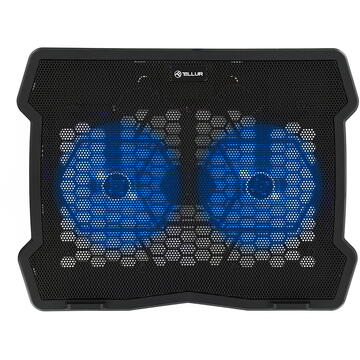 Tellur Cooler pentru laptop de 15.6", 2 ventilatoare, Negru