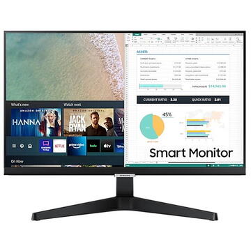 Monitor LED Samsung Smart LS24AM506NUXEN VA 23.8" 8 ms Negru 60 Hz
