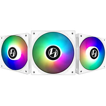 Lian Li ST120 RGB PWM Lüfter, 3er Pack inkl. Controller - 120mm, weiß