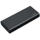 Baterie externa Aukey PB-XD13 Black Power Bank | 20000 mAh | 4xUSB | 9A | Quick Charge 3.0 | Power Delivery | kabel USB-C