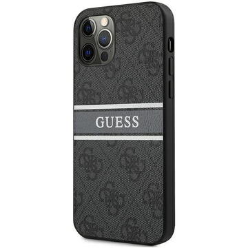 Husa Guess Husa PU 4G Printed Stripe iPhone 12 Pro Max Gri