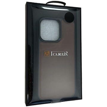 Husa iCarer Husa Capac Spate Piele Oil Wax Compatibila cu MagSafe Maro APPLE iPhone 13 Pro