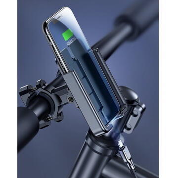 Joyroom Suport Telefon pentru Bicicleta Black (rotatie 360 grade, prindere de ghidon)