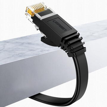 UGREEN Ethernet RJ45 Flat Network Cable, Cat.6, UTP, 2m (Black)