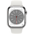 Smartwatch Apple Watch 8 Cell 45mm Steel Silver/White Sport Band