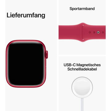 Smartwatch Apple Watch 8 Cell 45mm Alu (PRODUCT)RED/RED Sport Band