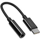 Adaptor Joyroom 3,5 mm mini jack to USB Type C headphone adapter black (SH-C1)