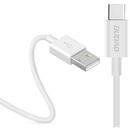 Dudao USB / USB Type C data charging cable 3A 1m white (L1T white)