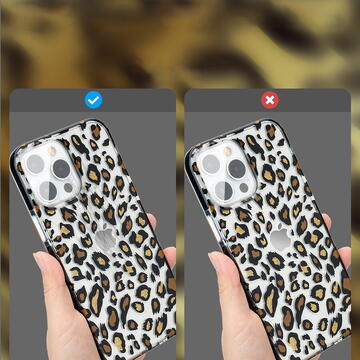 Husa Husa telefon pentru Iphone 13 Pro, Kingxbar, Wild Series Cow, Plastic, Multicolor