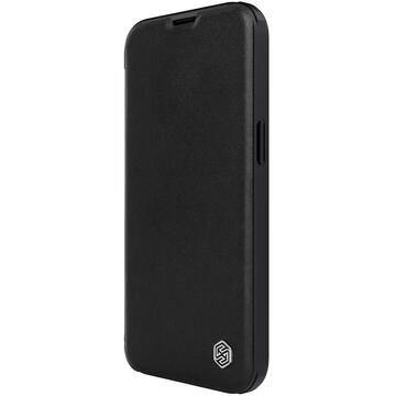 Husa Nillkin Qin Pro Leather Case for iPhone 14 Pro Max (Black)