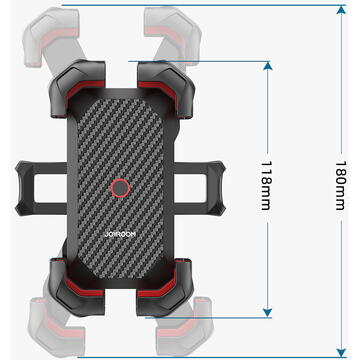Accesorii moto Joyroom Metal Bike Holder JR-ZS288 for Phones (Black)
