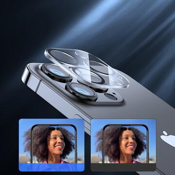 Folie de protectie camera Joyroom pentru Apple iPhone 14+, Sticla, Transparent