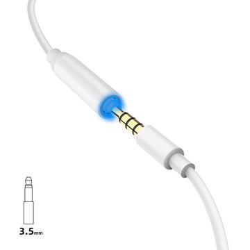 Dudao L16i Audio Adapter Lightning to Mini Jack 3.5mm (white)