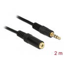 Delock Audio Minijack 3.5mm M / F 3 PIN 2m extension cable, black