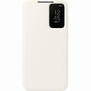 Husa Smart Flip tip View Wallet Case Samsung pentru Galaxy S23 Plus (S916) Crem
