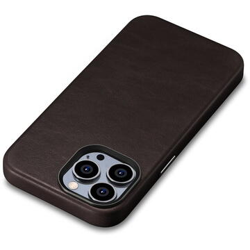 Husa iCarer Husa Capac Spate Piele Oil Wax, Compatibila cu MagSafe Maro APPLE Iphone 14 Pro Max