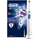 Oral-B PRO 600 3D White Electric Toothbrush, White/Blue 