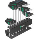 Wera Bicycle Set 6, screwdriver (black/green, 10 pieces, with metal rack for wall mounting)