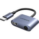 Accesorii Audio Hi-Fi UGREEN CM231 audio adapter USB-C to mini jack 3.5mm Grey