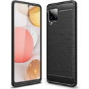 Husa Hurtel Carbon Case Flexible Cover TPU Case for Samsung Galaxy A42 5G black