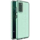 Husa Hurtel Spring Case clear TPU gel protective cover with colorful frame for Samsung Galaxy A72 4G mint
