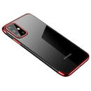 Husa Hurtel Clear Color Case Gel TPU Electroplating frame Cover for Samsung Galaxy A72 4G red