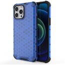 Husa Hurtel Honeycomb Case armor cover with TPU Bumper for iPhone 13 Pro Max blue
