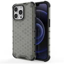 Husa Hurtel Honeycomb Case armor cover with TPU Bumper for iPhone 13 Pro black