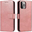 Husa Hurtel Magnet Case elegant bookcase type case with kickstand for iPhone 13 Pro Max pink