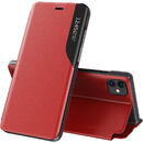 Husa Hurtel Eco Leather View Case elegant bookcase type case with kickstand for iPhone 13 mini red