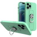 Husa Hurtel Ring Case silicone case with finger grip and stand for iPhone 11 Pro Max mint