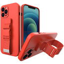 Husa Hurtel Rope case gel case with a lanyard chain handbag lanyard iPhone 12 Pro Max red