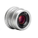 Obiectiv manual 7Artisans  35mm F2.0 Silver pentru Canon EF-M