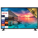 Televizor DYON Smart 43 XT 108 cm (43 inch) TV (Full-HD Smart TV, HD Triple Tuner (DVB-C / -S2 / -T2), Prime Video, Netflix & HbbTV) negru