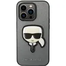 Husa Karl Lagerfeld Husa Capac Spate Saffiano Karl's Head Argintiu APPLE iPhone 14 Pro