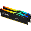 Memorie Kingston Fury Beast RGB 32GB, DDR5-5600MHz, CL36, Dual Channel