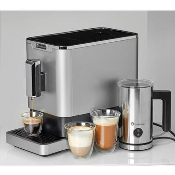 Espressor Pachet Espressor automat  Studio Casa DIVA DE LUXE, cafea boabe, 1.1 l, 1470W,  19Bar,inox +Aparat Spumat Lapte