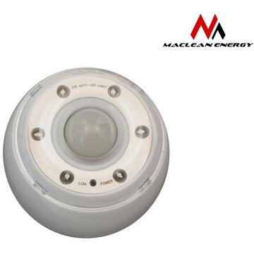 Lampă LED Maclean, cu senzor de mișcare, magnet, suport, timp de iluminare 20s 60s 90s, 4xAAA, MCE02