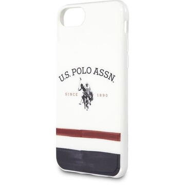 Husa U.S. Polo Assn. US Polo USHCI8PCSTRB iPhone 7/8/SE 2020 / SE 2022 biały/white Tricolor Pattern Collection