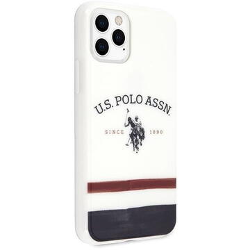 Husa U.S. Polo Assn. US Polo USHCN65PCSTRB iPhone 11 Pro Max biały/white Tricolor Pattern Collection