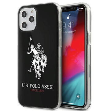 Husa U.S. Polo Assn. US Polo USHCP12LTPUHRBK iPhone 12 Pro Max 6,7" Negru/black Shiny Big Logo