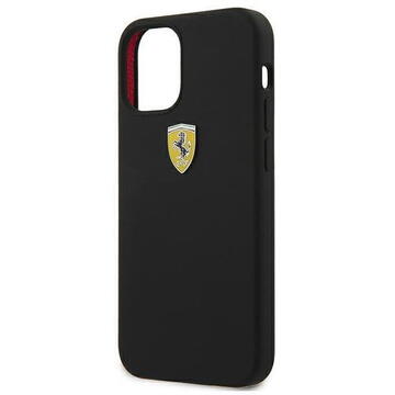 Husa Ferrari FESSIHCP12SBK iPhone 12 mini 5.4&quot; black/black hardcase On Track Silicone