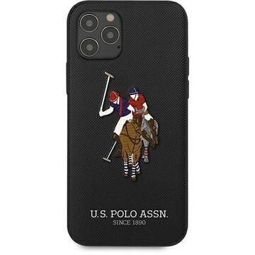Husa U.S. Polo Assn. US Polo USHCP12MPUGFLBK iPhone 12/12 Pro 6,1" Negru/black Polo Embroidery Collection