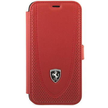 Husa Ferrari FEOGOFLBKP12SRE iPhone 12 mini 5.4&quot; red/red book Off Track Perforated