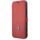 Husa Ferrari FEOGOFLBKP12LRE iPhone 12 Pro Max 6.7&quot; red/red book Off Track Perforated