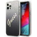 Husa Guess GUHCP12MPCUGLSBK iPhone 12/12 Pro 6.1&quot; black/black hardcase Glitter Gradient Script