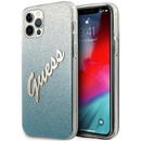 Husa Guess GUHCP12MPCUGLSBL iPhone 12/12 Pro 6.1&quot; blue/blue hardcase Glitter Gradient Script