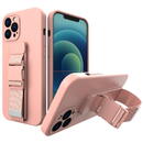 Husa Hurtel Rope case Gel case with a chain lanyard bag Lanyard Samsung Galaxy A32 4G pink