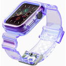 Hurtel Strap Light Set replacement band strap case for Watch 6 44mm / Watch 5 44mm / Watch 4 44mm / Watch SE 44mm purple